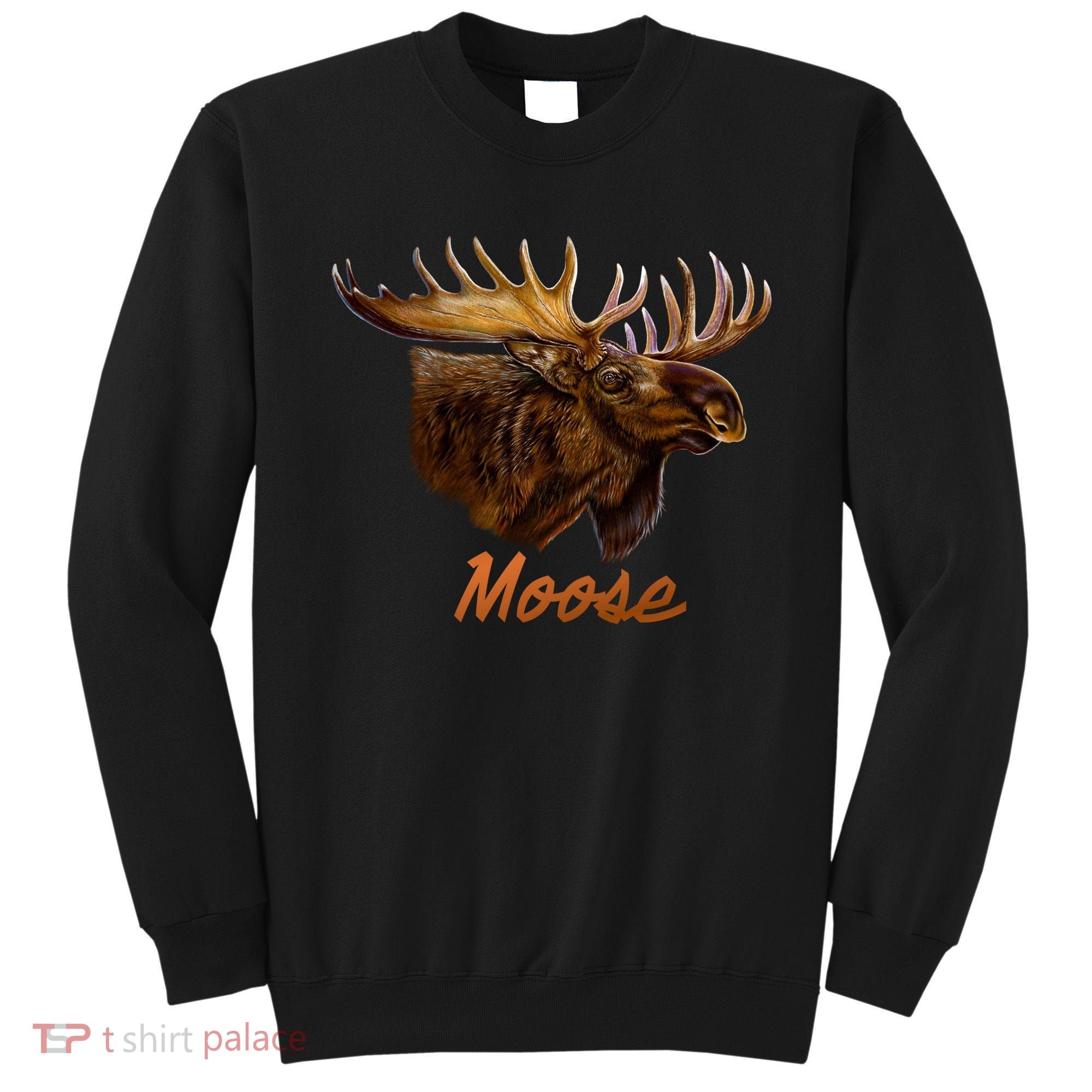Wildlife - Moose Head Portrait Sweatshirt