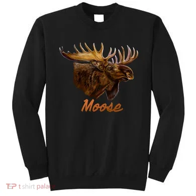 Wildlife - Moose Head Portrait Sweatshirt