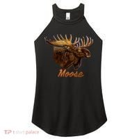 Wildlife - Moose Head Portrait Women's Perfect Tri Rocker Tank thumb 0