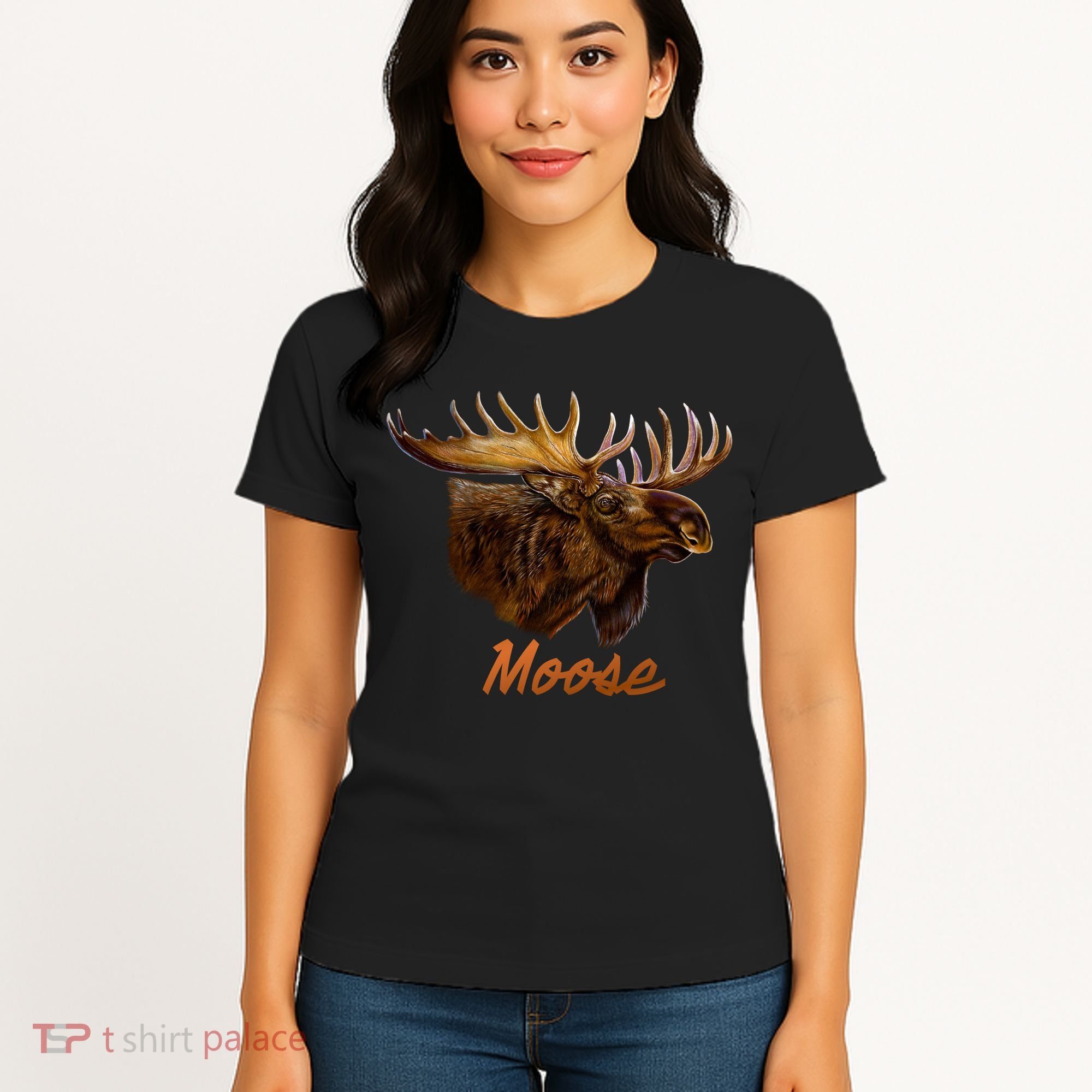 Wildlife - Moose Head Portrait Women's T-Shirt