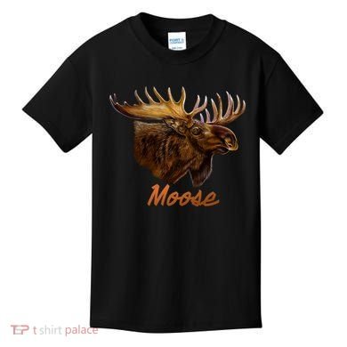 Wildlife - Moose Head Portrait Kids T-Shirt