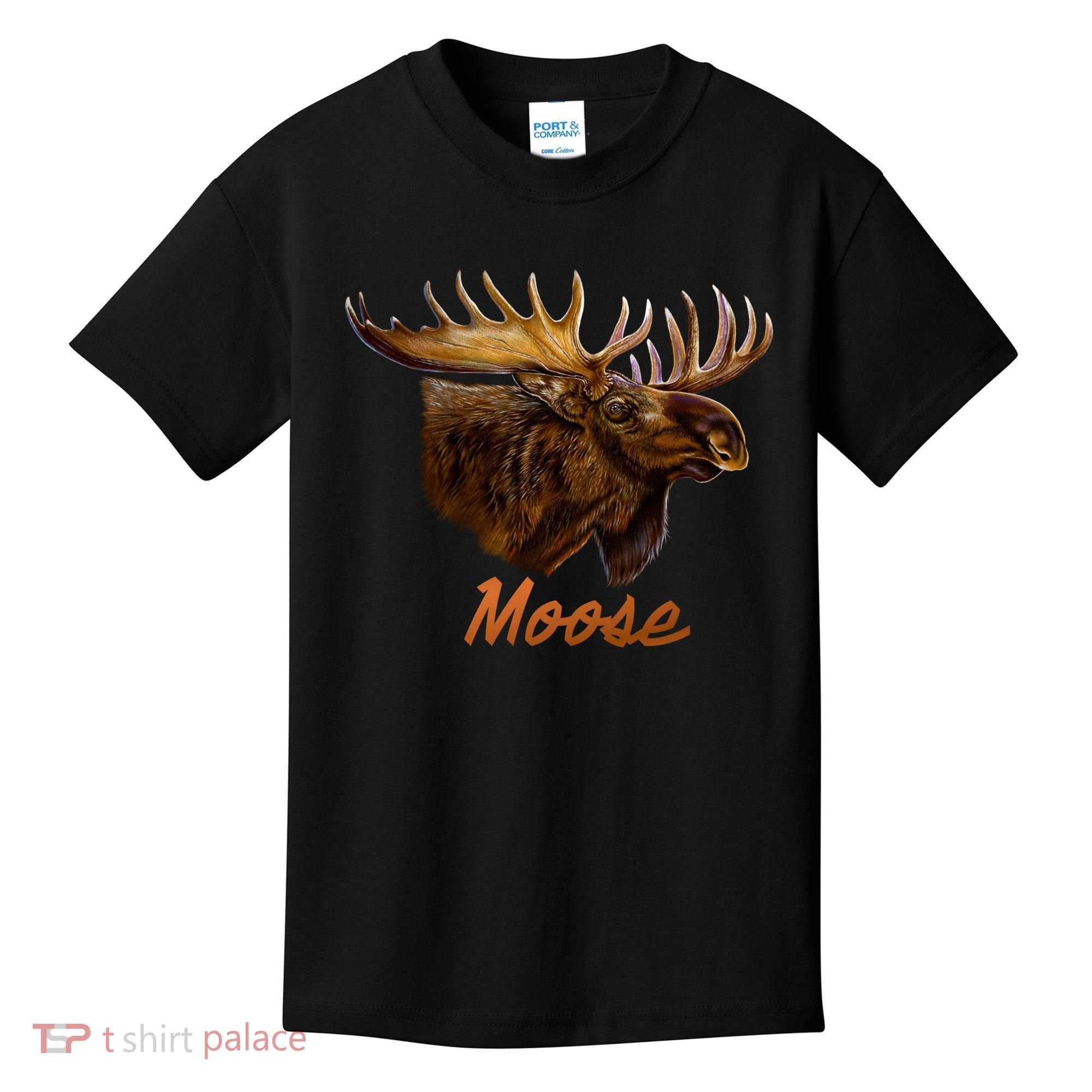 Wildlife - Moose Head Portrait Kids T-Shirt