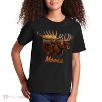 Wildlife - Moose Head Portrait Kids T-Shirt thumb 2
