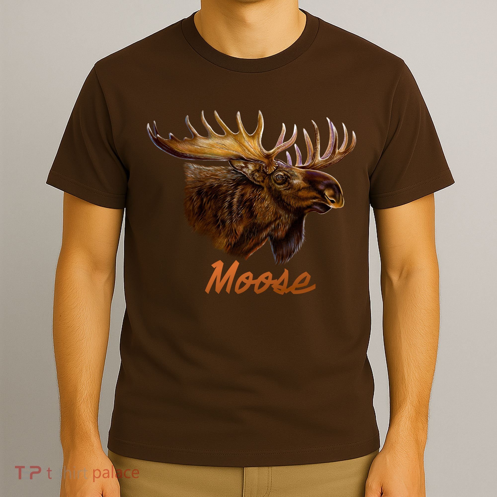 Wildlife - Moose Head Portrait T-Shirt