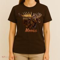 Wildlife - Moose Head Portrait T-Shirt thumb 4