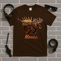 Wildlife - Moose Head Portrait T-Shirt thumb 5
