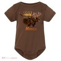 Wildlife - Moose Head Portrait Baby Bodysuit thumb 0
