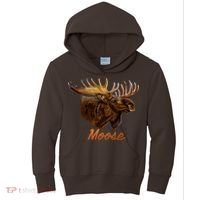 Wildlife - Moose Head Portrait Kids Hoodie thumb 0