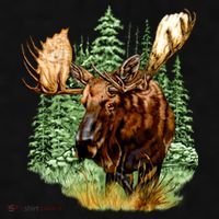 Wildlife - Moose Portrait Ladies PosiCharge Tri-Blend Wicking Tank thumb 2