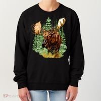 Wildlife - Moose Portrait Women's Sweatshirt thumb 0