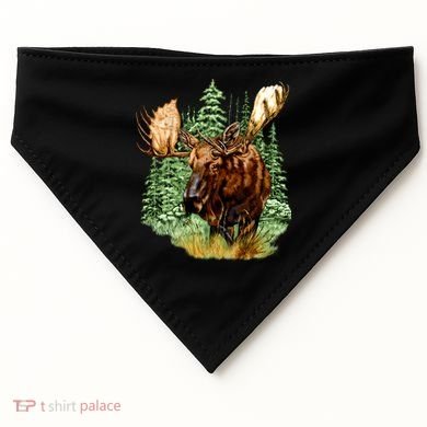 Wildlife - Moose Portrait USA-Made Doggie Bandana