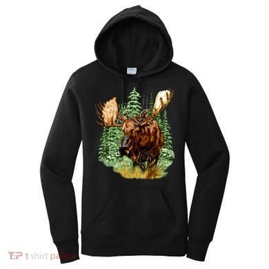 Wildlife - Moose Portrait Women's Hoodie