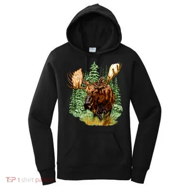 Wildlife - Moose Portrait Women's Hoodie