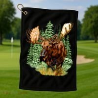 Wildlife - Moose Portrait Golf Towel thumb 1