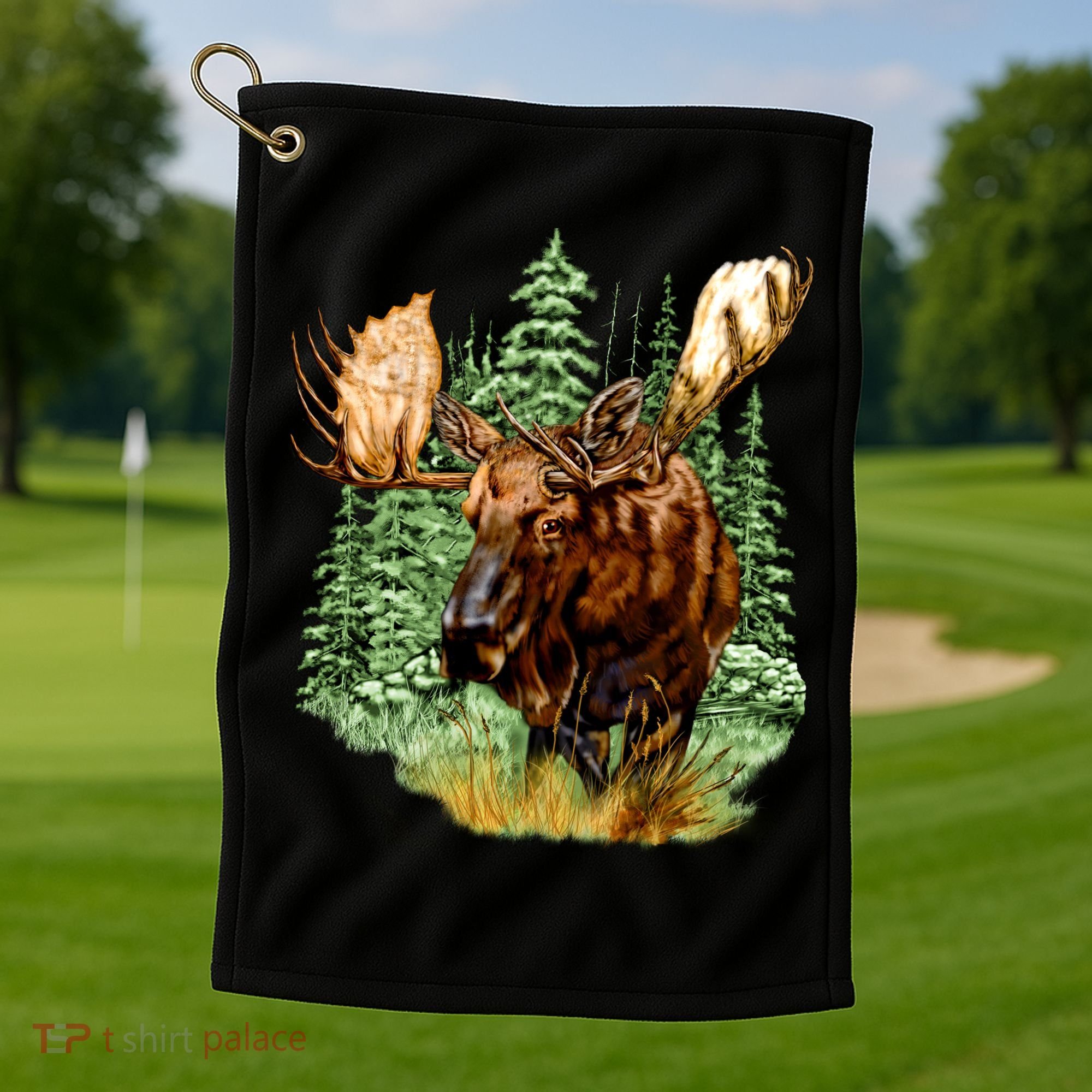 Wildlife - Moose Portrait Golf Towel