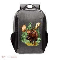 Wildlife - Moose Portrait Vector Backpack thumb 0