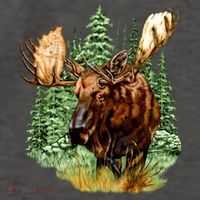 Wildlife - Moose Portrait Vector Backpack thumb 2