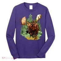 Wildlife - Moose Portrait Long Sleeve Shirt thumb 0