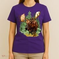 Wildlife - Moose Portrait T-Shirt thumb 4