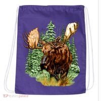 Wildlife - Moose Portrait Drawstring Bag thumb 0