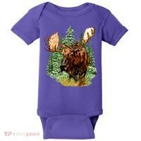 Wildlife - Moose Portrait Baby Bodysuit thumb 0