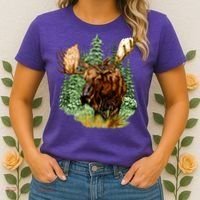 Wildlife - Moose Portrait Women's T-Shirt thumb 2