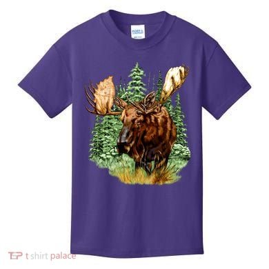 Wildlife - Moose Portrait Kids T-Shirt