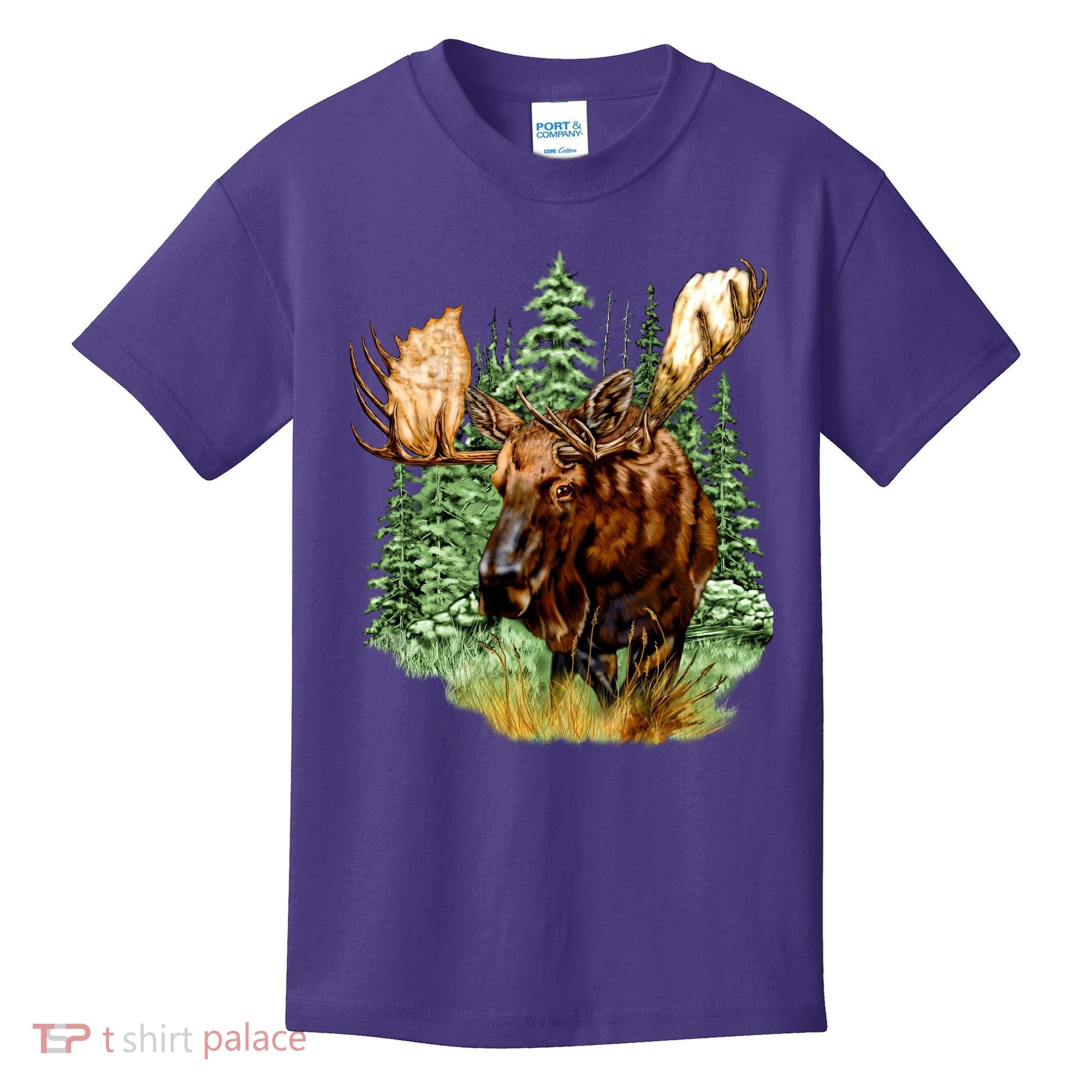 Wildlife - Moose Portrait Kids T-Shirt