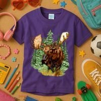 Wildlife - Moose Portrait Kids T-Shirt thumb 3