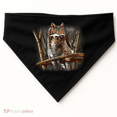 Wildlife - Owl Perched USA-Made Doggie Bandana