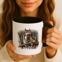 Wildlife - Owl Perched Coffee Mug thumb 3