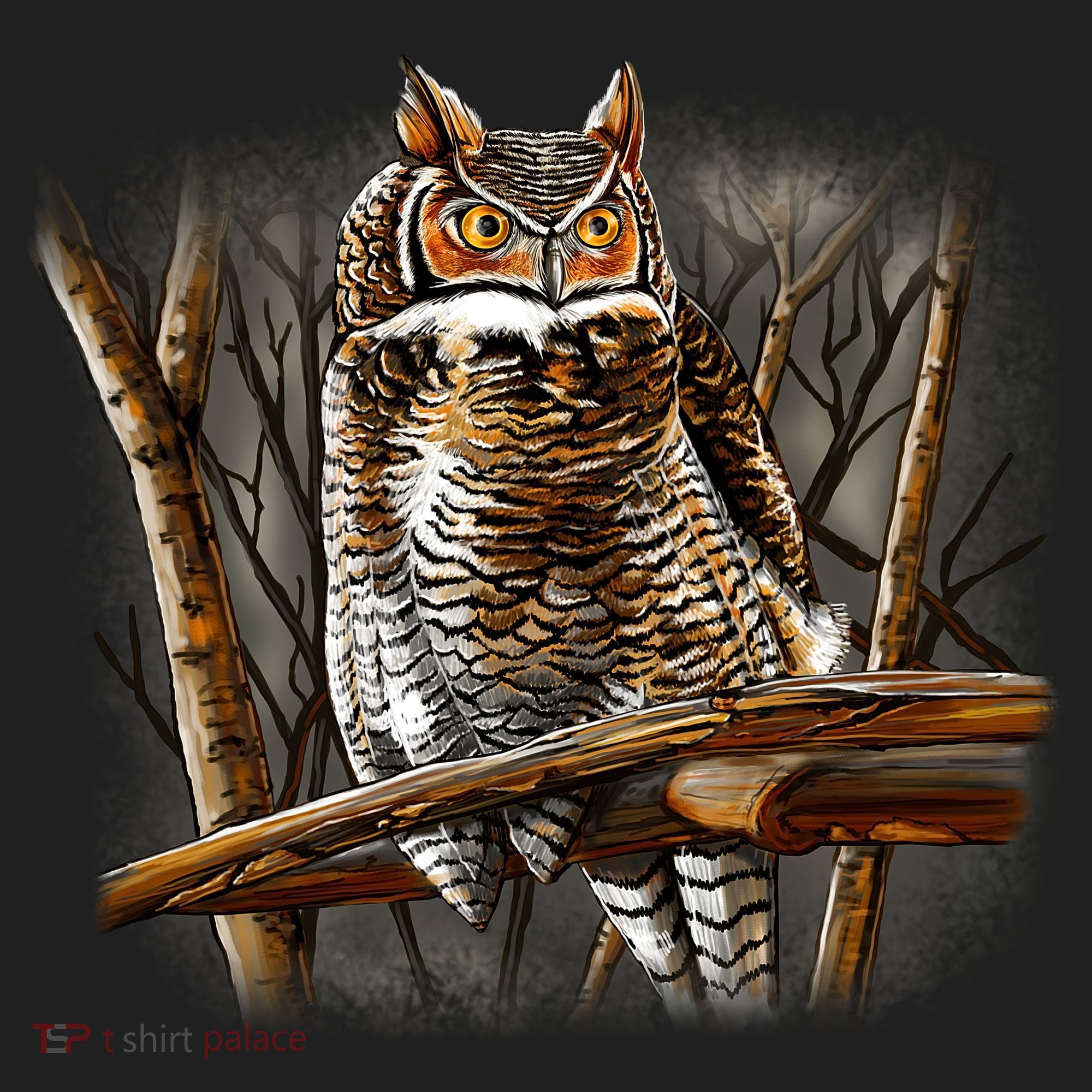 Wildlife - Owl Perched Golf Towel