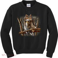 Wildlife - Owl Perched Kids Sweatshirt thumb 0