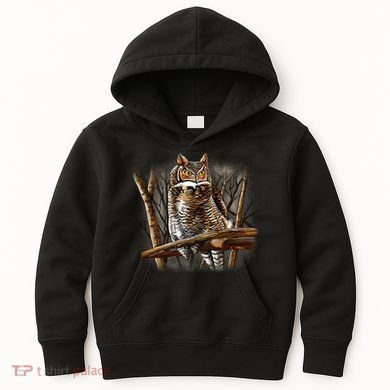 Wildlife - Owl Perched Kids Hoodie