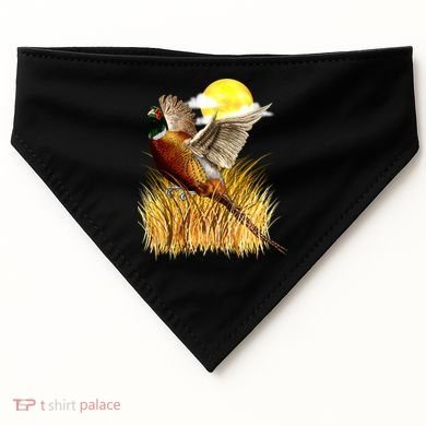 Wildlife - Pheasant Bird Portrait USA-Made Doggie Bandana