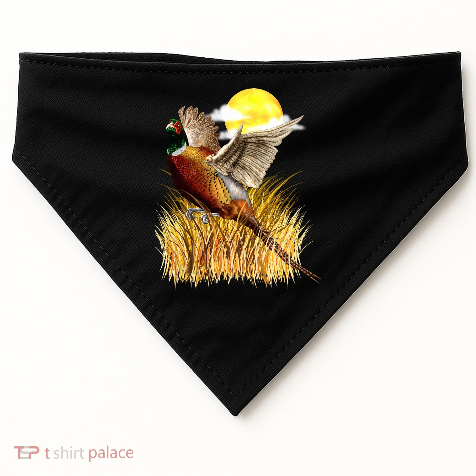 Wildlife - Pheasant Bird Portrait USA-Made Doggie Bandana