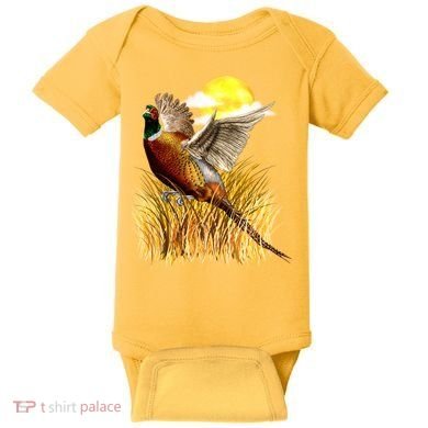 Wildlife - Pheasant Bird Portrait Baby Bodysuit