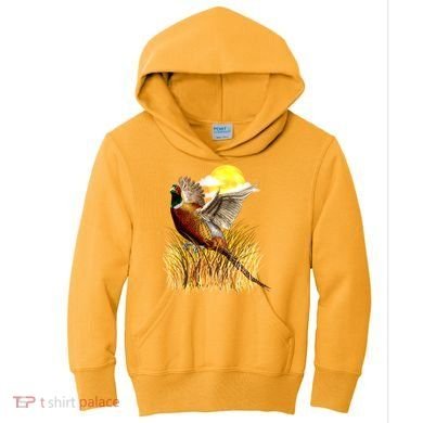 Wildlife - Pheasant Bird Portrait Kids Hoodie