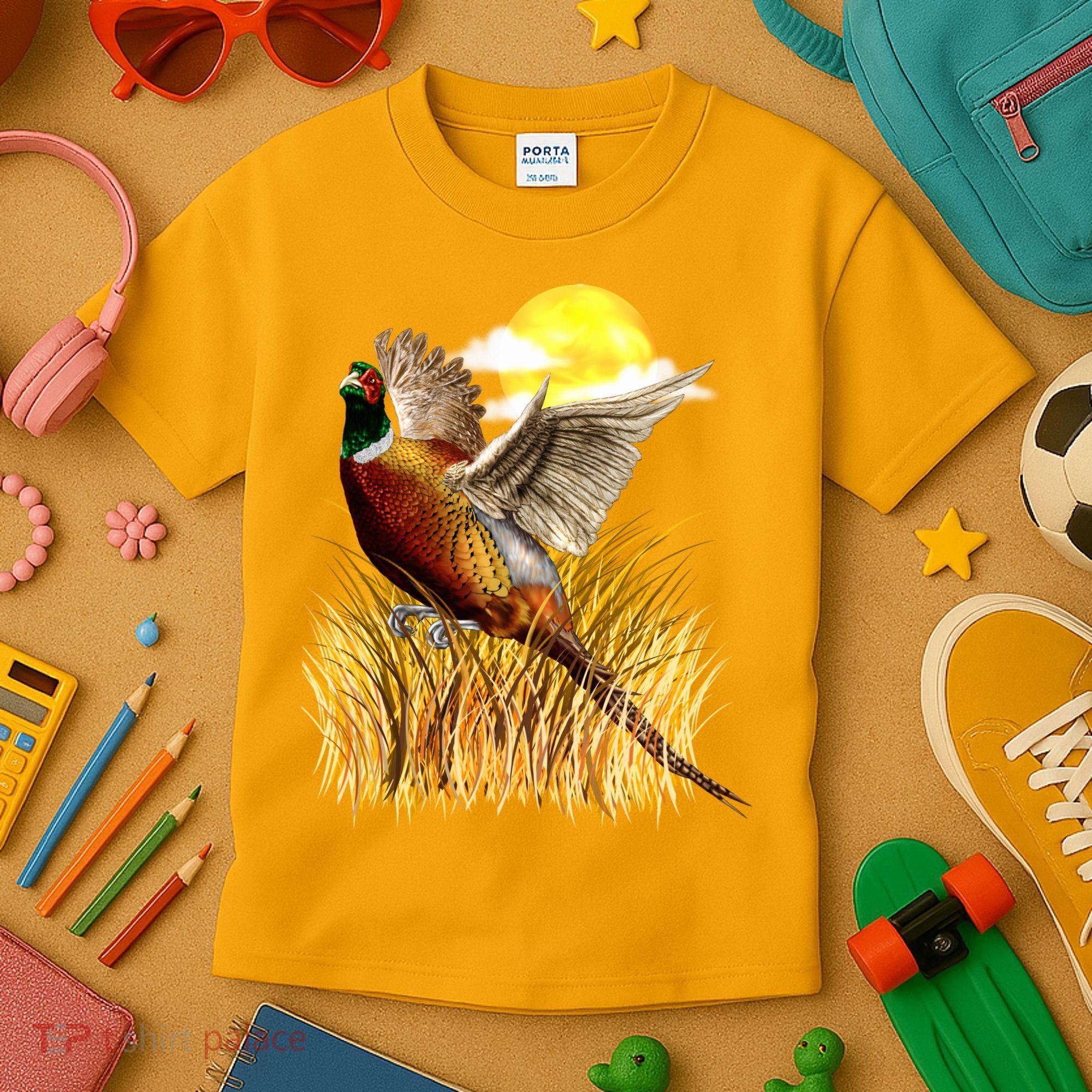 Wildlife - Pheasant Bird Portrait Kids T-Shirt