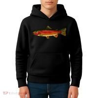 Wildlife - Rainbow Trout Side Kids Hoodie thumb 4