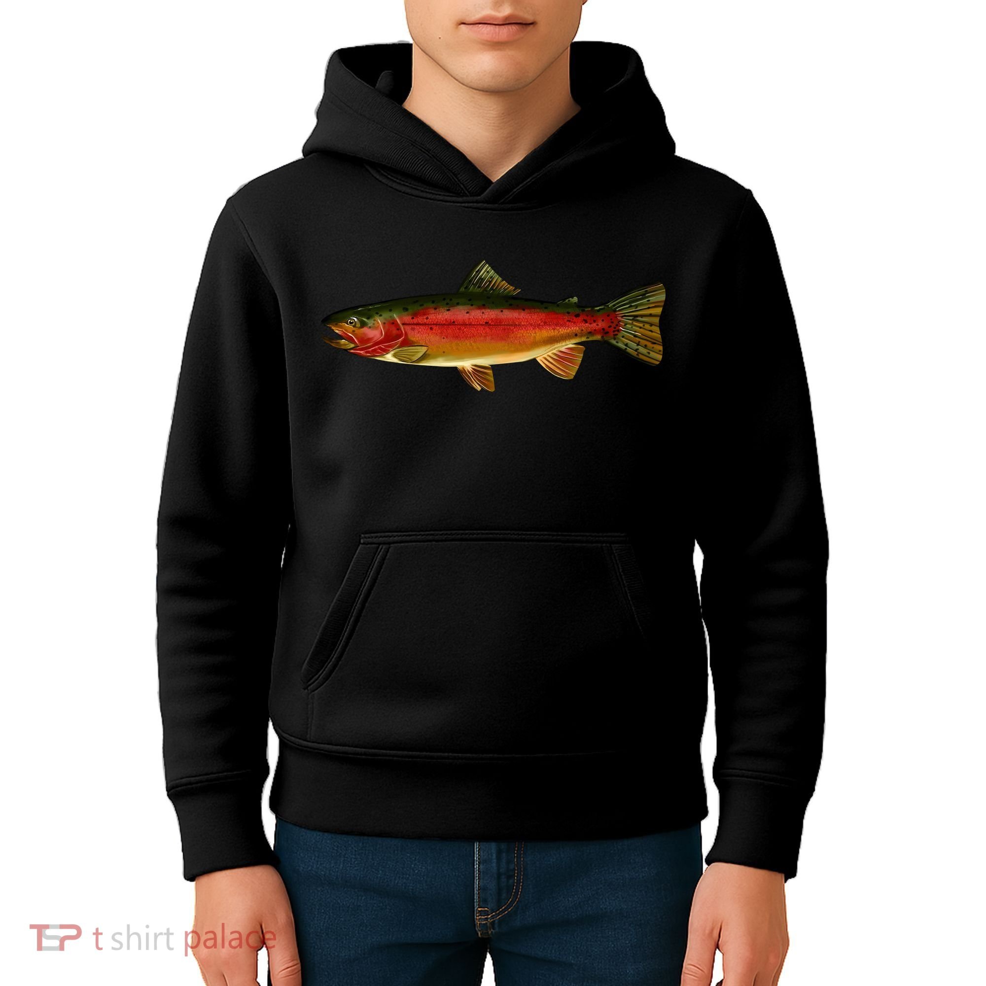 Wildlife - Rainbow Trout Side Kids Hoodie