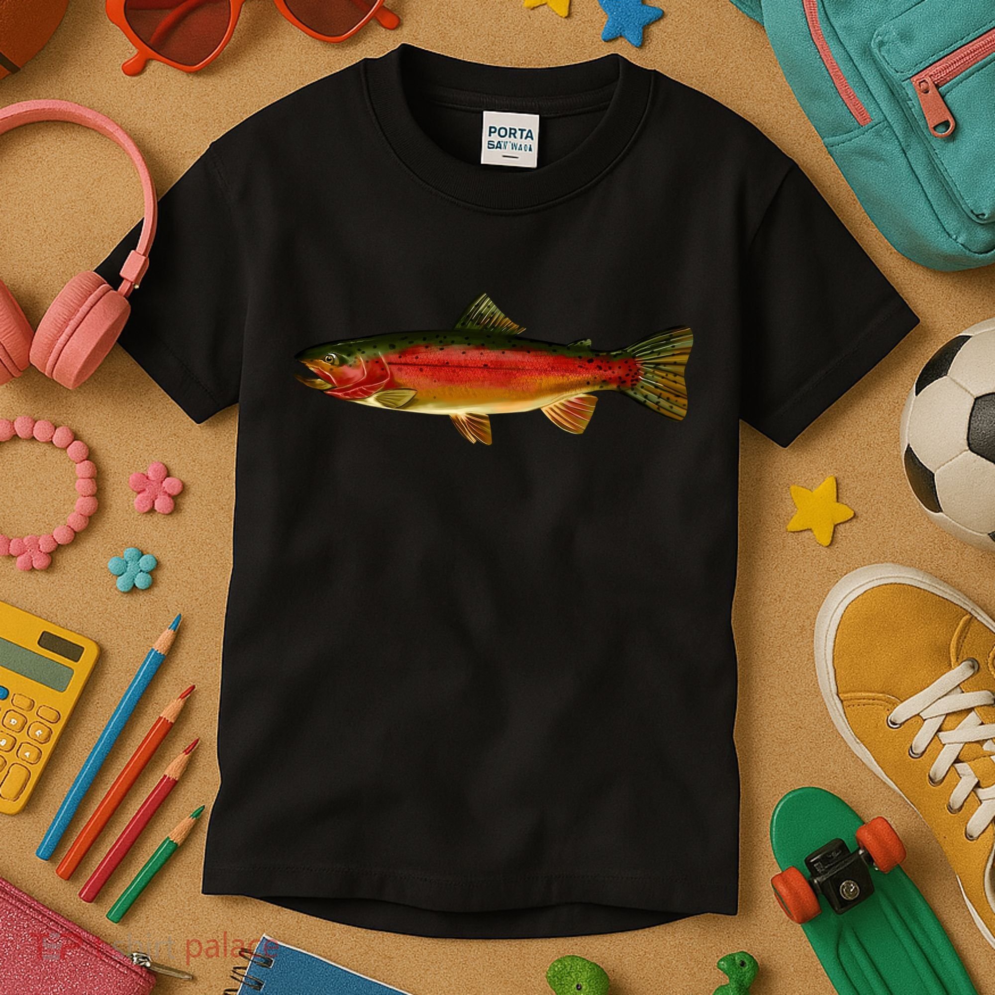 Wildlife - Rainbow Trout Side Kids T-Shirt