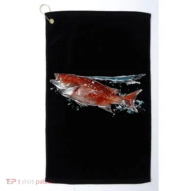 Wildlife - Red Snapper Surfacing Golf Towel