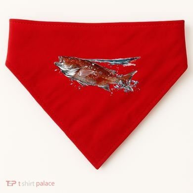 Wildlife - Red Snapper Surfacing USA-Made Doggie Bandana