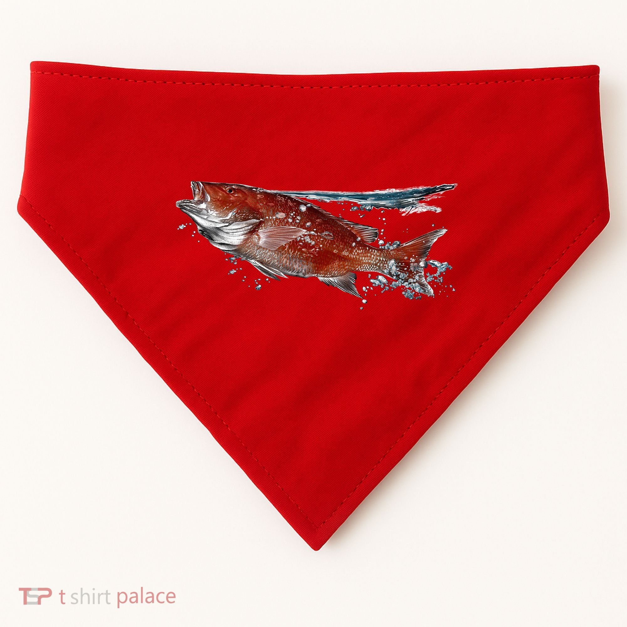 Wildlife - Red Snapper Surfacing USA-Made Doggie Bandana