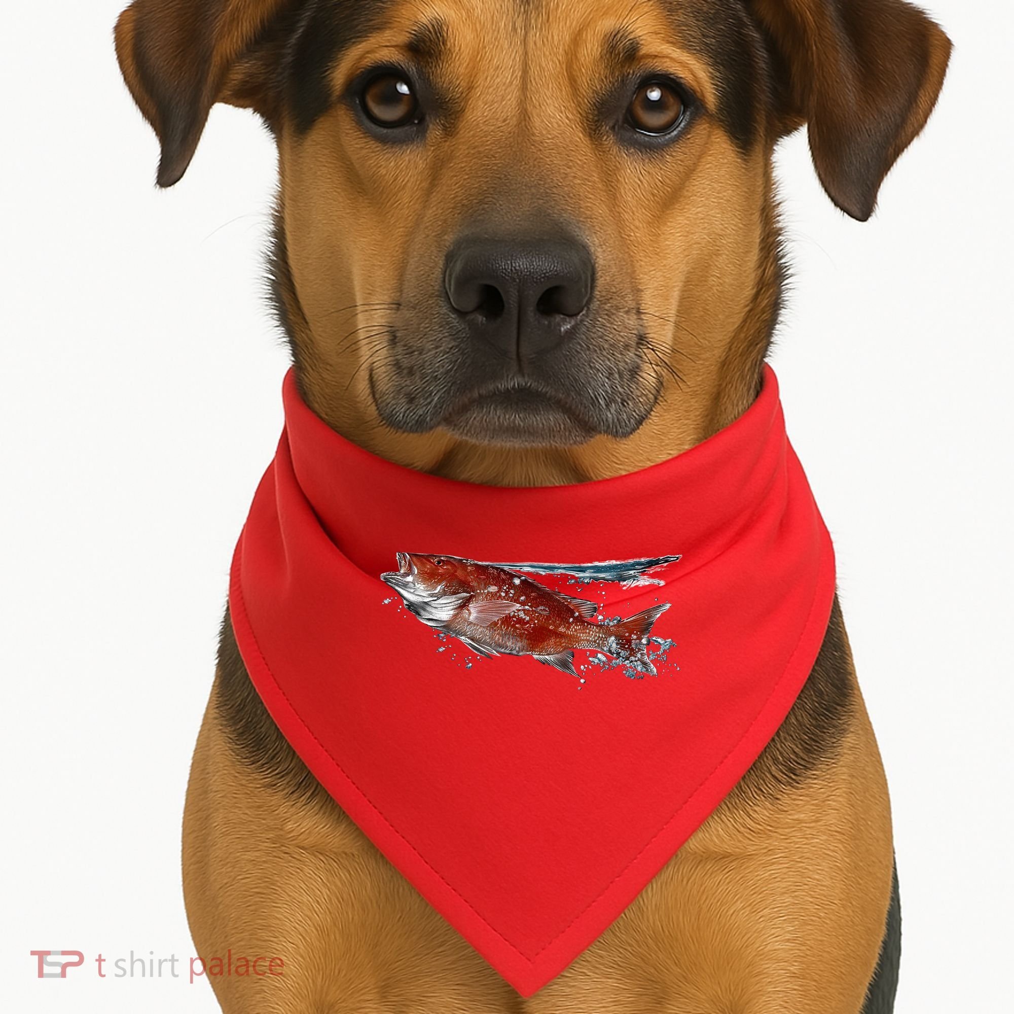 Wildlife - Red Snapper Surfacing USA-Made Doggie Bandana