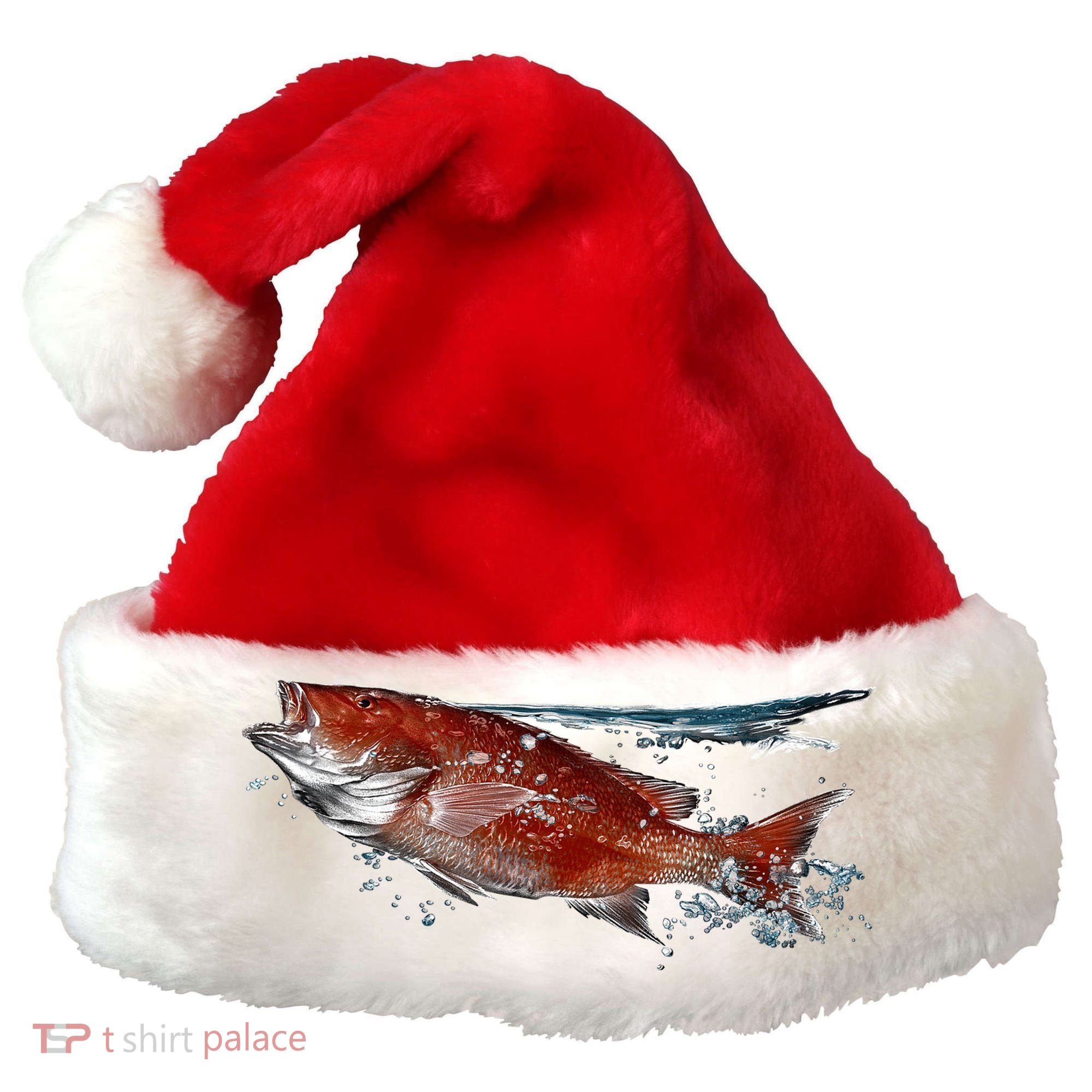 Wildlife - Red Snapper Surfacing Santa Hat
