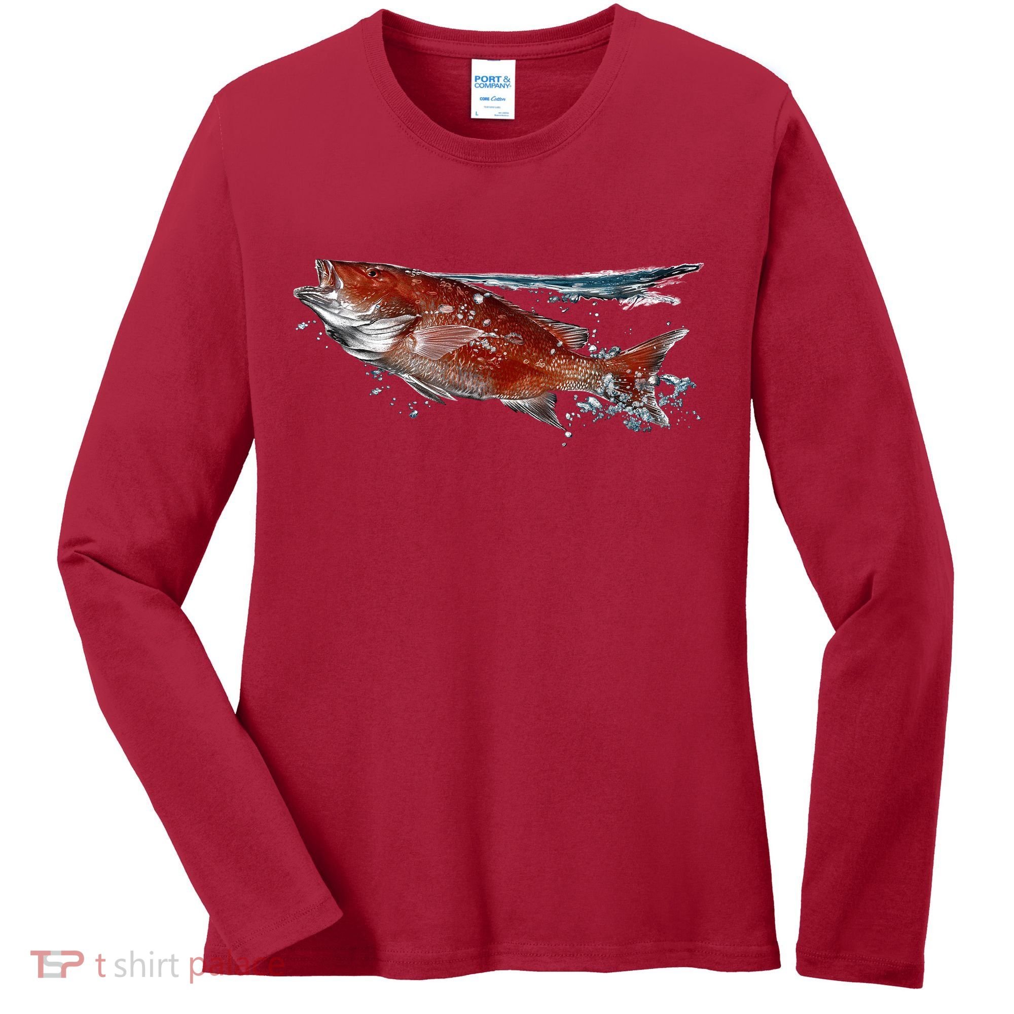 Wildlife - Red Snapper Surfacing Women's Long Sleeve Shirt