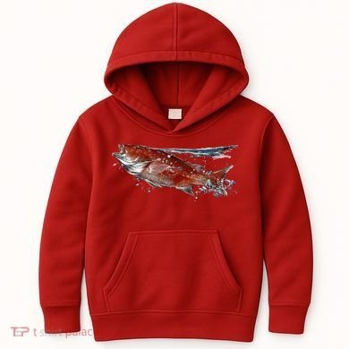 Wildlife - Red Snapper Surfacing Kids Hoodie