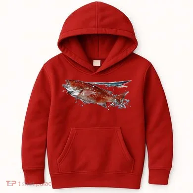 Wildlife - Red Snapper Surfacing Kids Hoodie